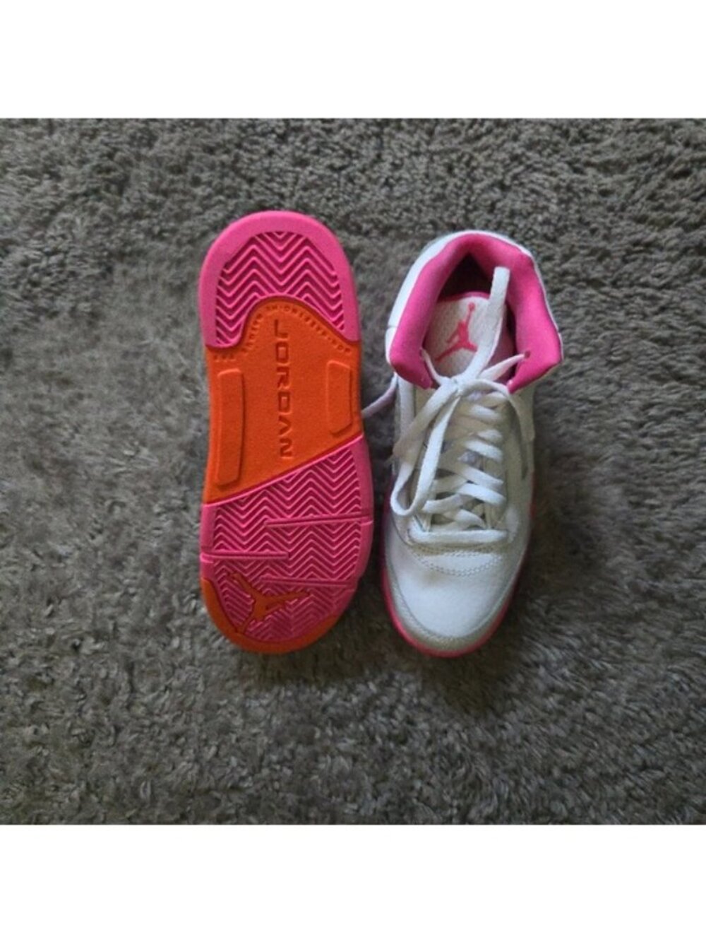 Jordan 5 Retro WNBA Pinksicle Girls 13C White and Pink Sneakers 0826 - Picture 7 of 10